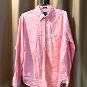 Haspel Classic Pink with white Men's Shirt large cotton